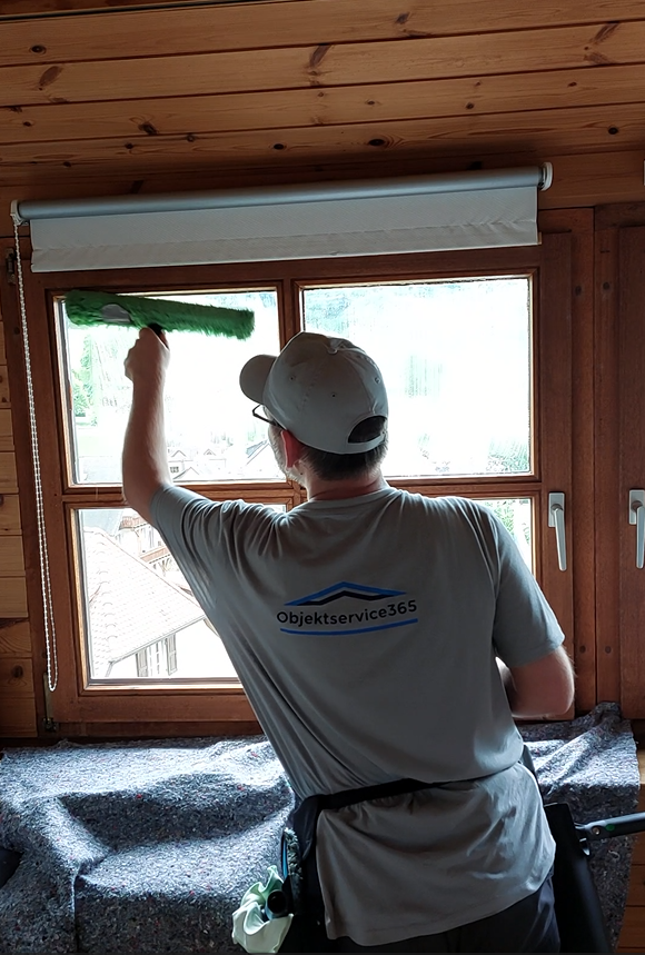Fensterputzer in Aktion